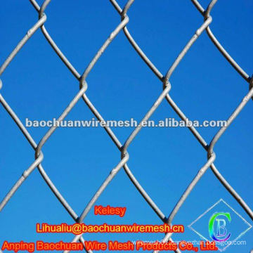 Galvanized old chain link fence sports fence